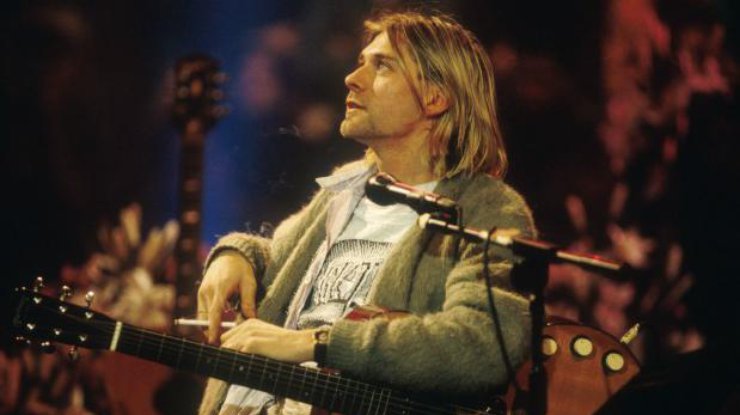 Курт Кобейн на записи концерта MTV Unplugged, 1993