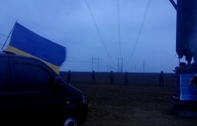 Штурм блокады Крыма на Чаплинке. Фото: twitter.com/Automaidan