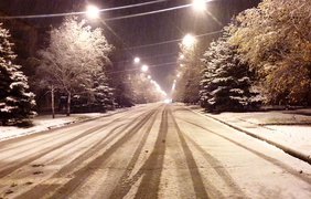 В Краматорске выпал первый снег. Фото "Новости Краматорска"