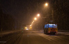 В Краматорске выпал первый снег. Фото "Новости Краматорска"