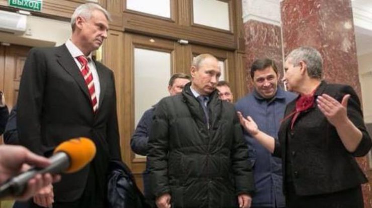 Путина в пуховике высмеяли в соцсетях. Фото "Урал Полит ру"