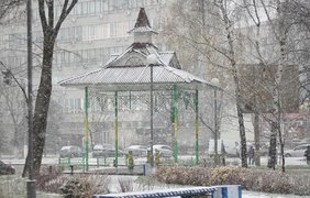 В Киеве радуются первому снегу