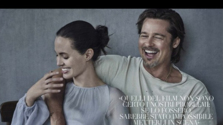 Анджелина Джоли и Бред Питт в фотосессии для Vanity Fair.