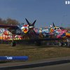 Художник розмалював літак АН-24 в аеропорту "Київ"