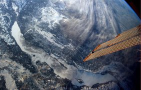 Озеро Байкал на снимке, сделанном астронавтом Кристофером Хэдфилдом 26 февраля 2013 года