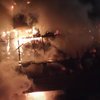 Масштабный пожар в Киеве на Гидропарке сняли с беспилотника (видео)
