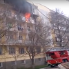 В Севастополе горело общежитие (видео)
