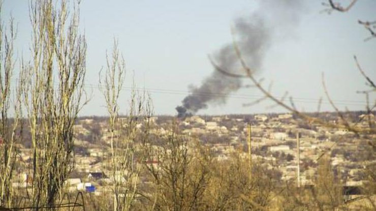 В Луганске на Камброде пожар