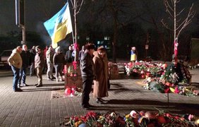 На Майдане вспоминают события годичной давности
