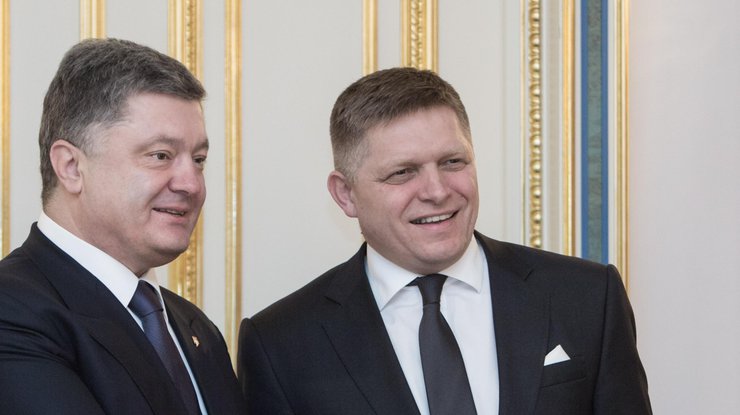 Президент Украины Петр Порошенко и премьер Словакии Роберт Фицо