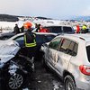 В Австрии из-за снегопада столкнулись более 50 автомобилей (фото)