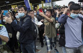 Антикитайский митинг в Гонконге