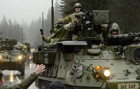 В Чехию заехало 3 колонные военной техники из США