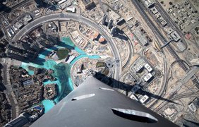 Высочайшая башня Бурдж-Халифа в Дубае.