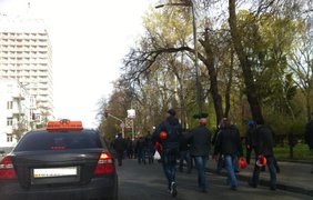 Шахтеры второй день митингуют в Киеве. Фото twitter.com/ostro_v/status