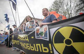 На митинге было много антироссийских плакатов. Фото tut.by
