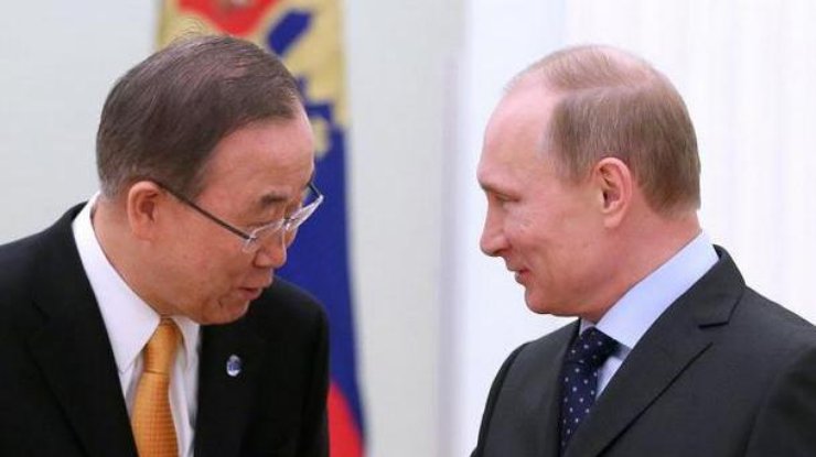 Пан Ги Мун и Владимир Путин