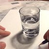 Художник поражает реалистичной картиной стакана с водой (фото, видео)