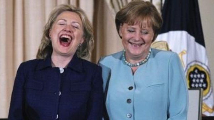 Хилари Клинтон и Ангела Меркель. Фото sobityadnya.ru