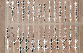 Кладбище самолетов в Калифорнии, США