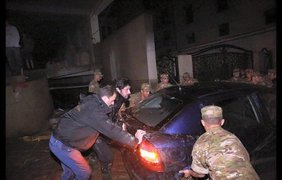 Каладзе в пострадавшем Тбилиси