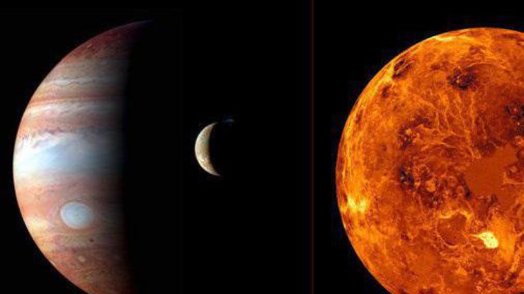 Юпитер и Венера будут ночью сиять