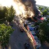 В Донецке сгорел рынок на Октябрьском (фото)
