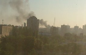 Пожар в Донецке. Фото vk.com/mak_city