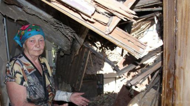 Марьинка полностью разрушена после артобстрелов. Фото пресс-центр АТО
