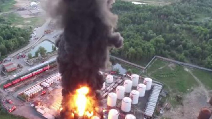 Пожар на нефтебазе