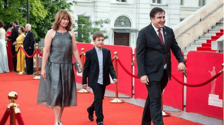 Саакашвили с семьей появились на Одесском кинофестивале