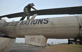 56-й отдельный вертолетный отряд Вооруженных сил в Либерии. Фото ukrafoto