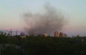 В Донецке идет мощный обстрел. Фото twitter.com/SputnikATO