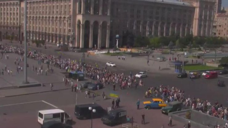 Митинг в Киеве. Кадр из видео