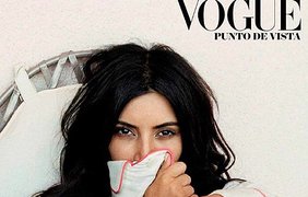 Ким Кардашьян без макияжа снялась для Vogue