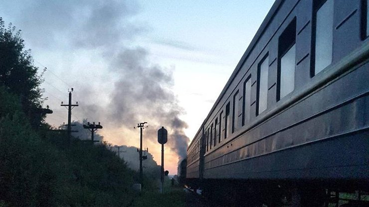 Пожар в поезде. Фото: firtka.if.ua