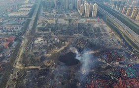 Ужасные последствия взрыва в Китае