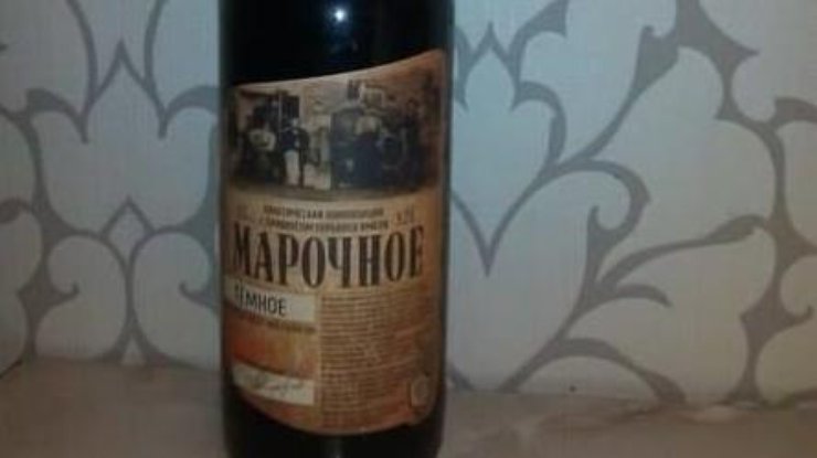 Пиво с рекламой Путина в Донецке