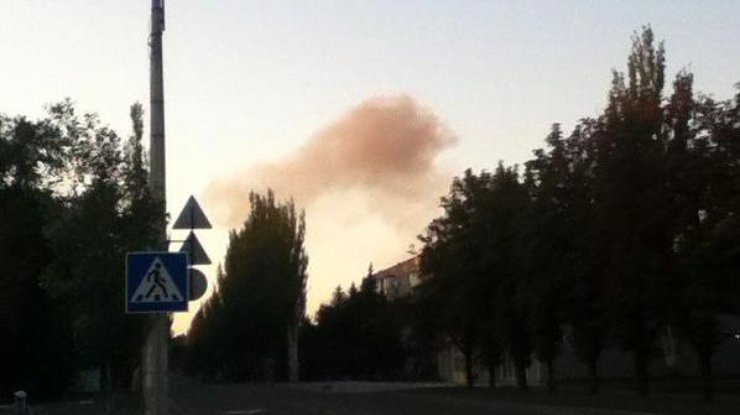 Взрыв в Донецке. Фото @666_mancer