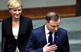 Президент Польши Анджей Дуда с женой