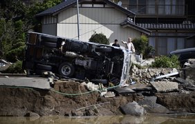Японию затопило из-за проливных дождей