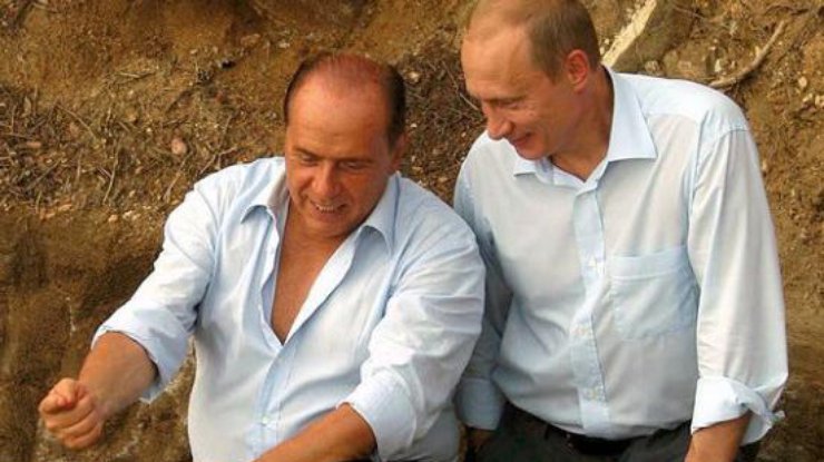 Путин и Берлускони давно дружат. Фото skif-tag.livejournal.com