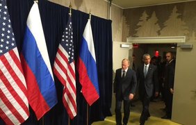 Обама встретился с Путиным. Фото Twitter/Дмитрий Смирнов