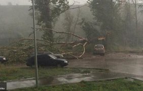 Ураган в Казани валит деревья