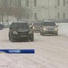 На Полтавщині снігом паралізувало рух автобусів