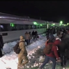 В Днепропетровской области поезд застрял в поле из-за заносов