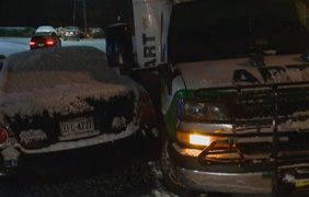 В Вирджинии снег спровоцировал коллапс на дорогах. Фото 9news.com