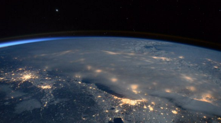 Астронавт показал снежную бурю в США из космоса
