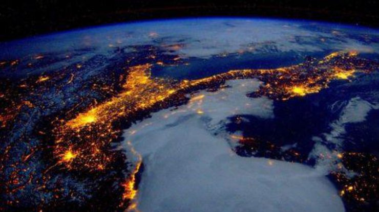 Вид на Италию и Альпы из космоса. Фото: twitter.com/Scott Kelly