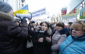 В Киеве перекрыли улицу Грушевского из-за протестов. Фото ukrafoto